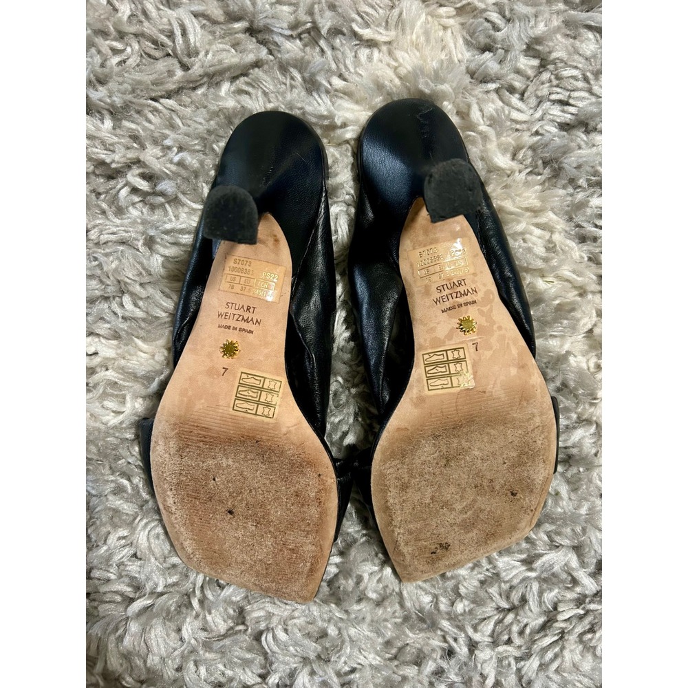 Stuart Weitzman Playa Knot 50 Heel in Black sz 7 - Picture 6 of 6